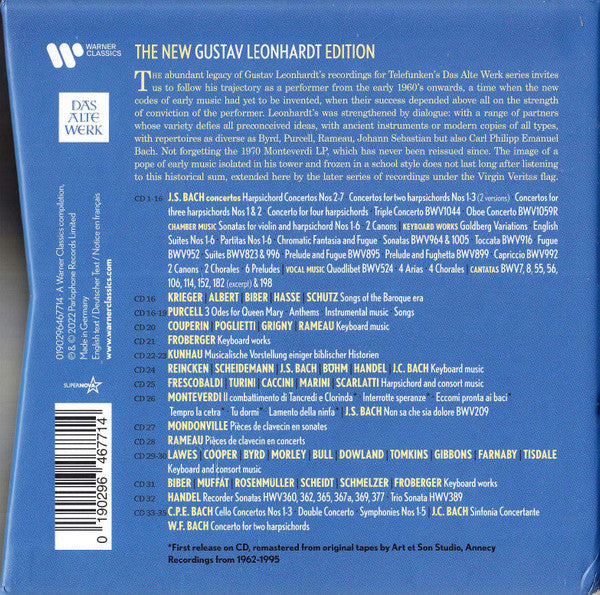 Gustav Leonhardt : The New Gustav Leonhardt Edition (35xCD, Comp, Mono, RE, RM, Box)