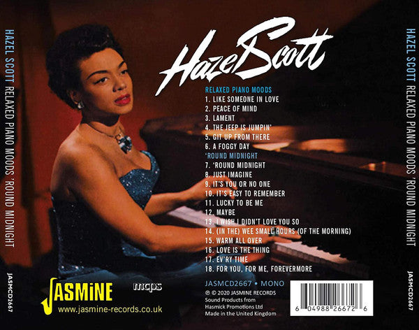 Hazel Scott : Relaxed Piano Moods 'Round Midnight (CD, Comp, Mono)