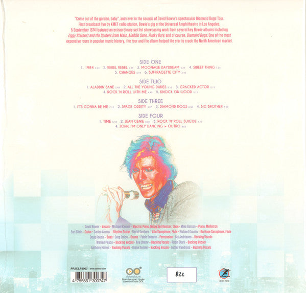 David Bowie : Live Los Angeles 1974 (2xLP, Num, RE, Unofficial, Whi)