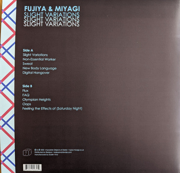 Fujiya & Miyagi : Slight Variations (LP, Ltd, Blu)