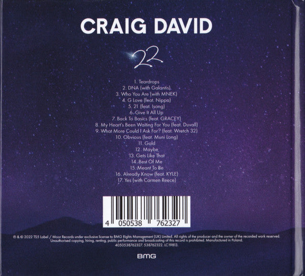 Craig David : 22 (CD, Album, Dlx, Dig)
