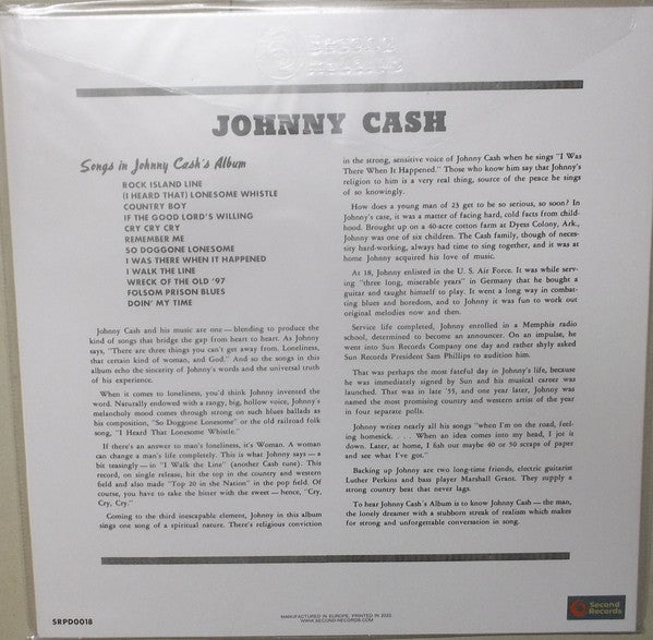 Johnny Cash : With His Hot And Blue Guitar (LP, Album, RE, 180)
