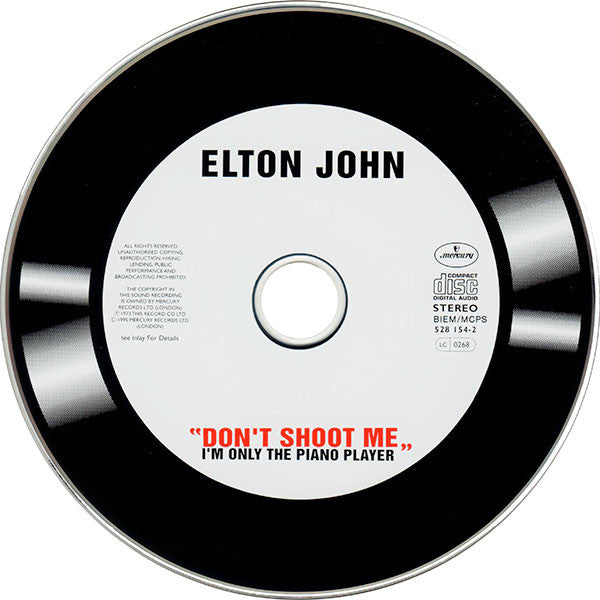 Elton John : Don't Shoot Me I'm Only The Piano Player (CD, Album, RE, RM)