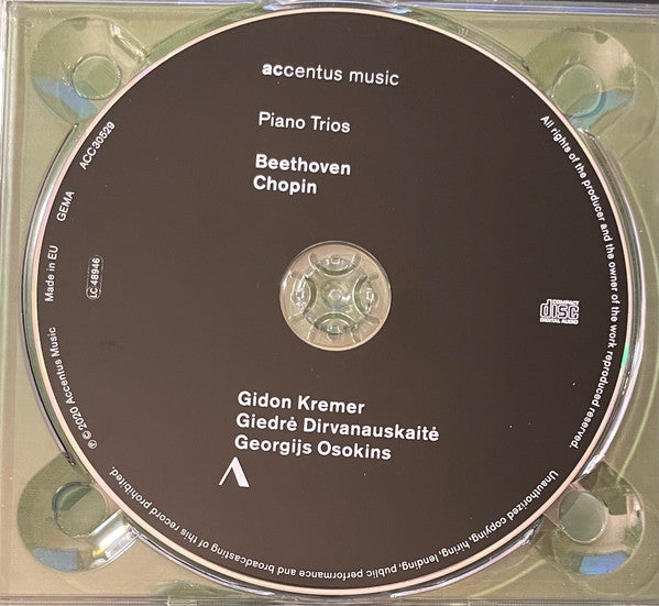 Gidon Kremer, Giedre Dirvanauskaite, Georgijs Osokins, Ludwig van Beethoven, Frédéric Chopin : Piano Trios (CD)