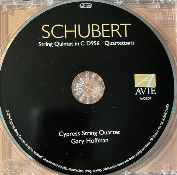 Franz Schubert - Cypress String Quartet, Gary Hoffman (3) : String Quintet D.956 / Quartettsatz, D.703 (CD)