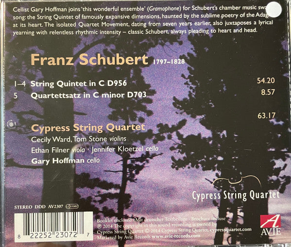 Franz Schubert - Cypress String Quartet, Gary Hoffman (3) : String Quintet D.956 / Quartettsatz, D.703 (CD)
