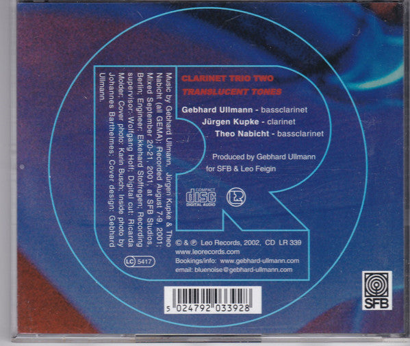 The Clarinet Trio : Translucent Tones (CD, Album)