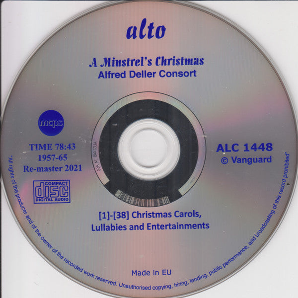 Alfred Deller, Deller Consort : A Minstrel's Christmas (CD)