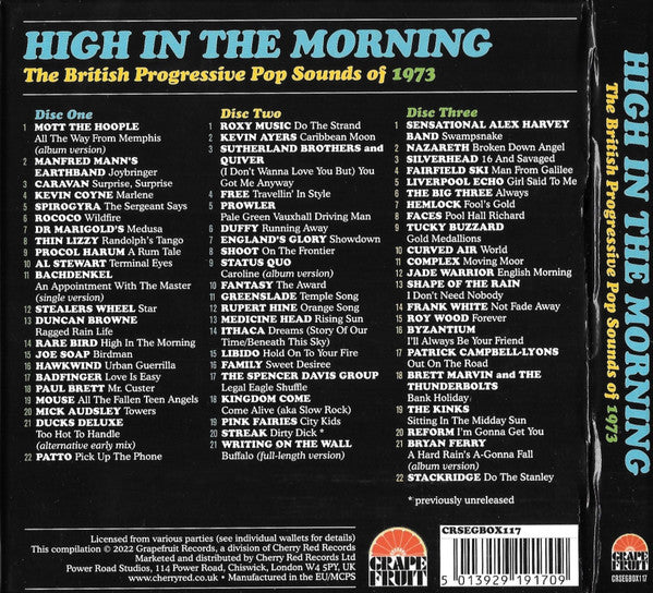 Various : High In The Morning (The British Progressive Pop Sounds Of 1973) (3xCD, Comp + Box)