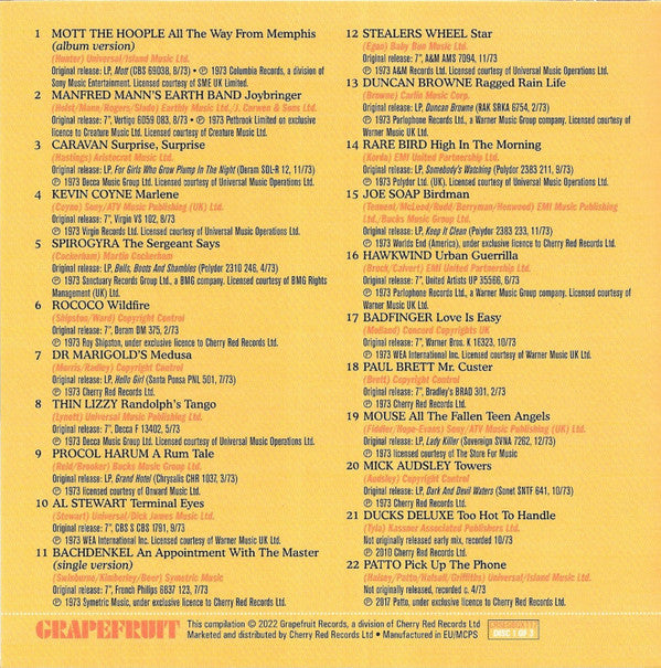 Various : High In The Morning (The British Progressive Pop Sounds Of 1973) (3xCD, Comp + Box)