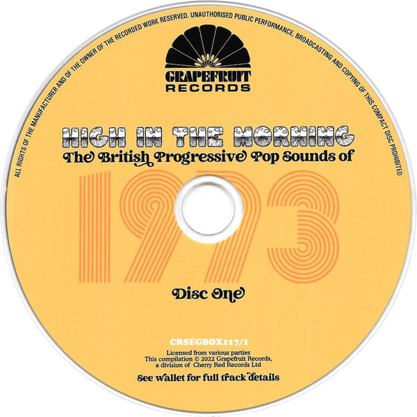 Various : High In The Morning (The British Progressive Pop Sounds Of 1973) (3xCD, Comp + Box)
