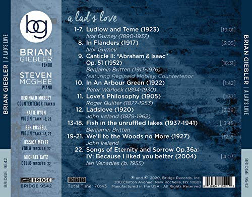 Brian Giebler, Steven McGhee : A Lad's Love (CD, Album)