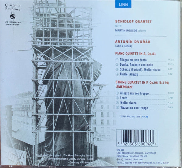 Antonín Dvořák, Schidlof Quartet, Martin Roscoe : Piano Qunitet In A / String Quartet In F 'American' (CD, Album)