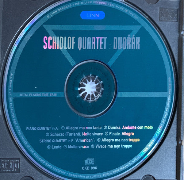 Antonín Dvořák, Schidlof Quartet, Martin Roscoe : Piano Qunitet In A / String Quartet In F 'American' (CD, Album)