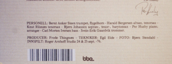 Per Husby Septett : Peacemaker (2x12", Album, RE)
