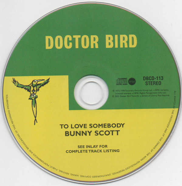 Bunny Scott : To Love Somebody (CD, Album, RE)