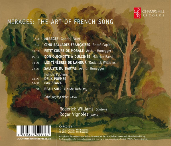 Roderick Williams (3), Roger Vignoles : Mirages: The Art of French Song   (CD, Album)