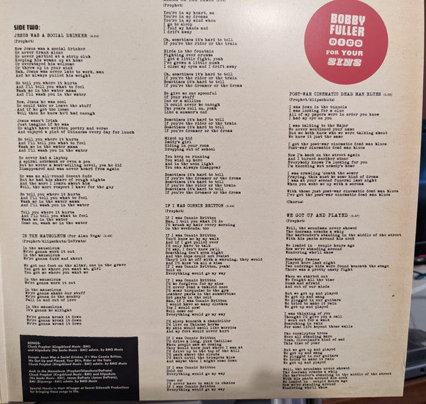 Chuck Prophet : Bobby Fuller Died For Your Sins (LP, Album, Ltd, RE, Red)