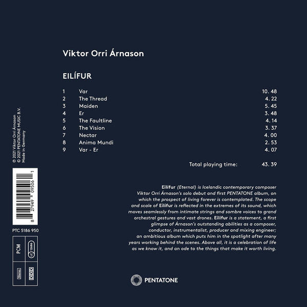 Viktor Orri Árnason : Eilífur (CD, Album)