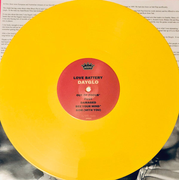 Love Battery : Dayglo (LP, Album, Ltd, RE, RM, Yel)