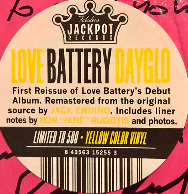 Love Battery : Dayglo (LP, Album, Ltd, RE, RM, Yel)