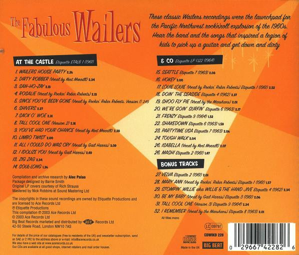 The Wailers (2) : At The Castle / & Co (CD, Comp, Mono, RE)