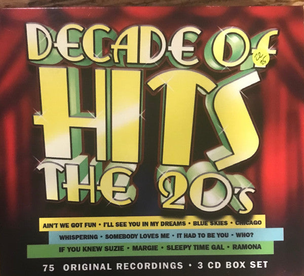 Various : Decade Of Hits The 20's (3xCD, Comp, Dig)