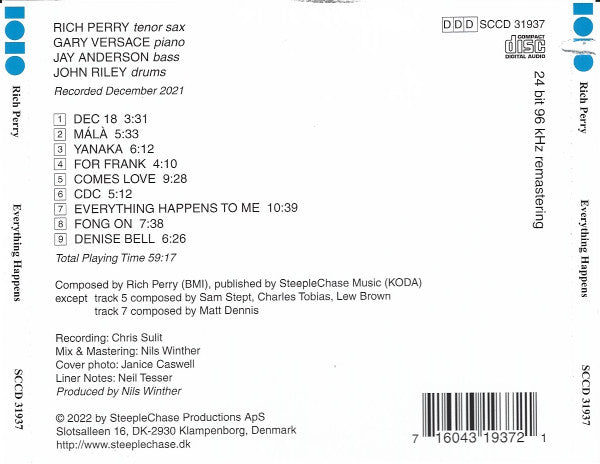 Rich Perry : Everything Happens (CD, Album)