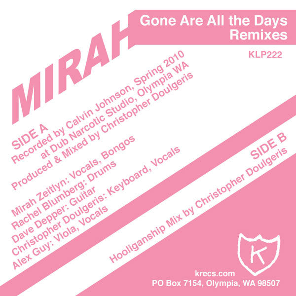 Mirah (3) : Gone Are All The Days Remixes (12", Maxi)