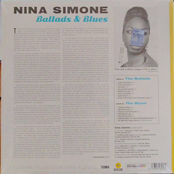 Nina Simone : Ballads & Blues (LP, Comp, Ltd, RE, 180)