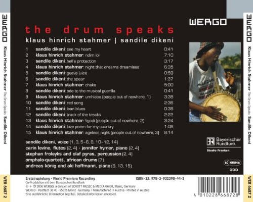 Klaus Hinrich Stahmer I Sandile Dikeni : The Drum Speaks (CD, Album)