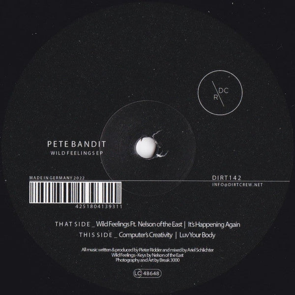 Pete Bandit : Wild Feelings EP (12", EP)