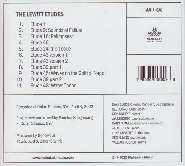 David Soldier & William Hooker : The LeWitt Etudes (CD, Album)