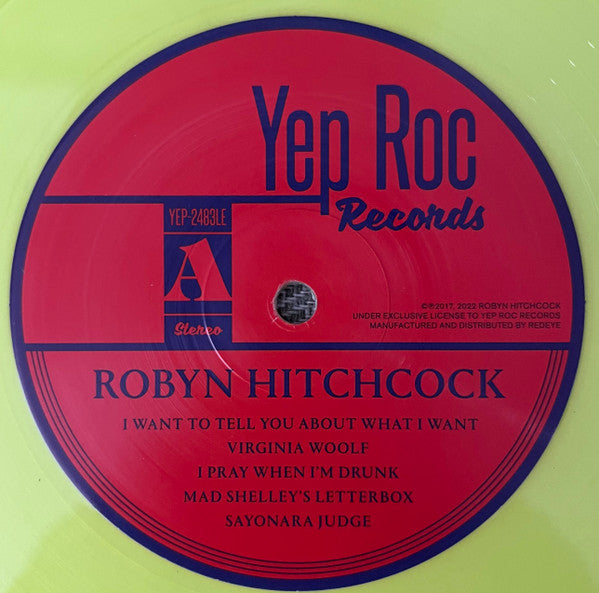 Robyn Hitchcock : Robyn Hitchcock (LP, Album, Ltd, RE, Gre)