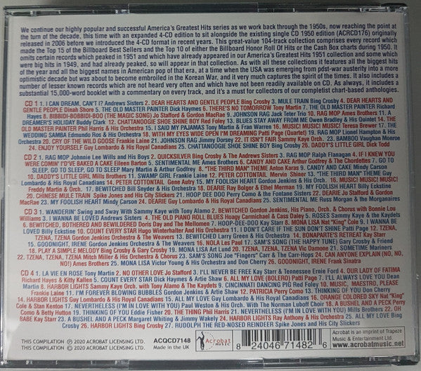 Various : America's Greatest Hits 1950 (Expanded Edition) (4xCD, Comp)