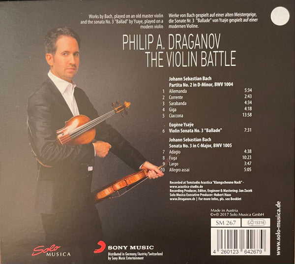 Philip A. Draganov, Johann Sebastian Bach - Eugène Ysaÿe : The Violin Battle (CD, Album)