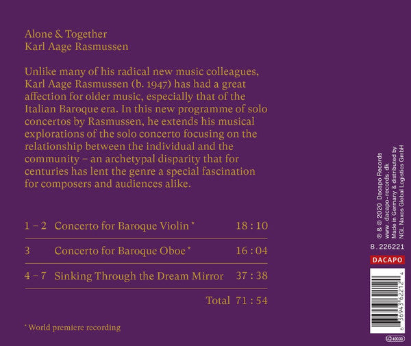 Karl Aage Rasmussen : Alone & Together (CD, Album)
