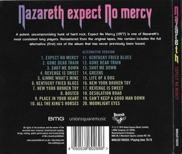 Nazareth (2) : Expect No Mercy (CD, Album, RE, RM, Dig)