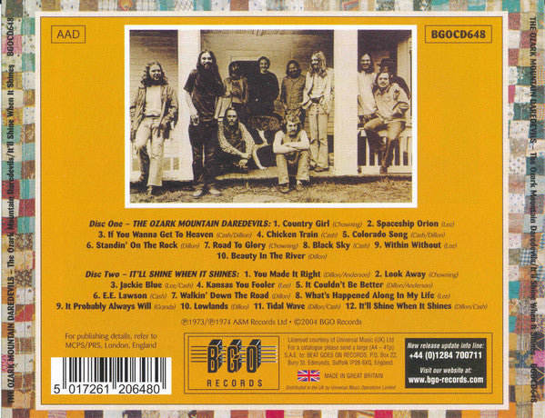 The Ozark Mountain Daredevils : The Ozark Mountain Daredevils / It'll Shine When It Shines (2xCD, Album, Comp, RE)