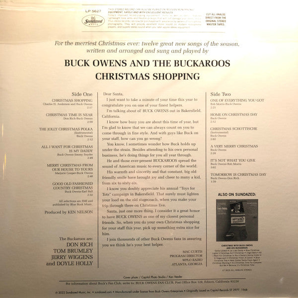 Buck Owens And His Buckaroos : Christmas Shopping (LP, Album, Gre)