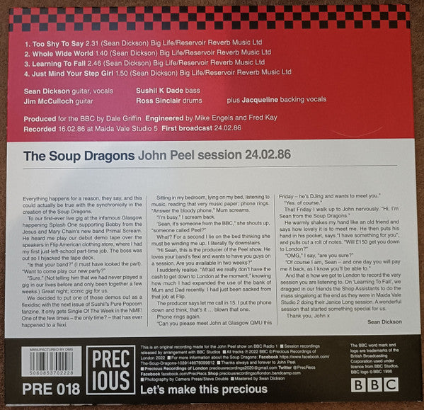The Soup Dragons : John Peel Session 24.02.86 (10", EP)
