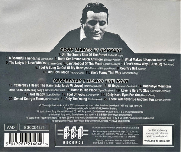 Tony Bennett : Tony Makes It Happen! / Yesterday I Heard The Rain (CD, Comp, RM)