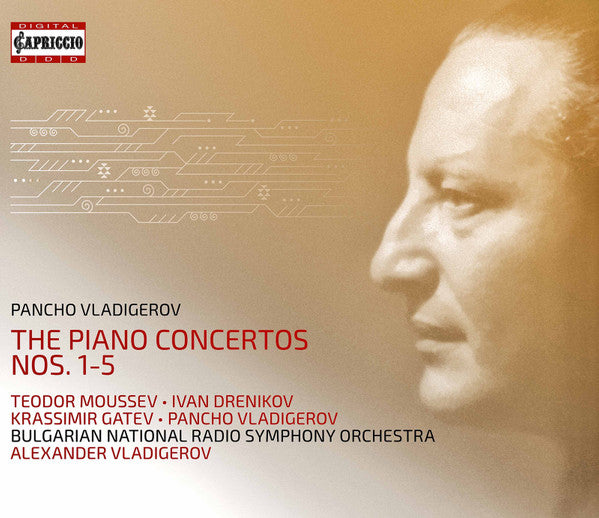 Pancho Vladigerov, Teodor Moussev, Ivan Drenikov, Krassimir Gatev, Bulgarian Radio Symphony Orchestra, Alexander Vladigerov : The Piano Concertos Nos. 1-5 (3xCD, Comp, Mono, RM + Box)