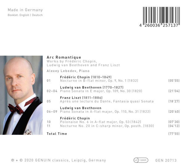 Alexey Lebedev (3) : Arc Romantique (CD, Album)