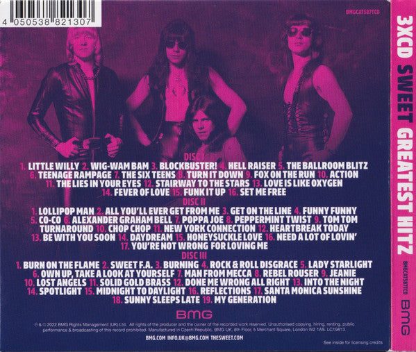 The Sweet : Greatest Hitz 1969-1978 (3xCD, Comp)