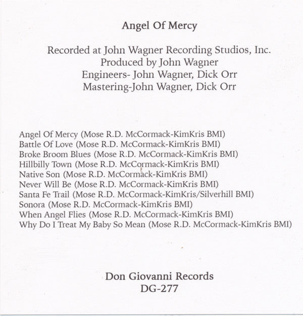 Mose McCormack : Angel Of Mercy (CD, Album)