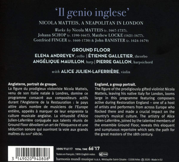 Ground Floor (6) With Alice Julien-Laferrière : 'Il Genio Inglese' (CD, Album)