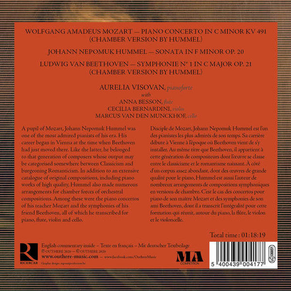 Wolfgang Amadeus Mozart, Johann Nepomuk Hummel, Ludwig van Beethoven, Aurelia Visovan, Anna Besson, Cecilia Bernardini, Marcus van den Munckhof : Concerto, Sonate, Symphony (CD, Album)