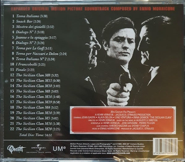 Ennio Morricone : The Sicilian Clan (Expanded Original Motion Picture Soundtrack) (CD, Album, Ltd, RM)