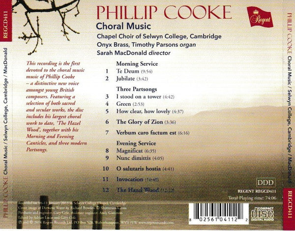 Phillip Cooke, The Choir Of Selwyn College, Cambridge : Choral Music (CD)